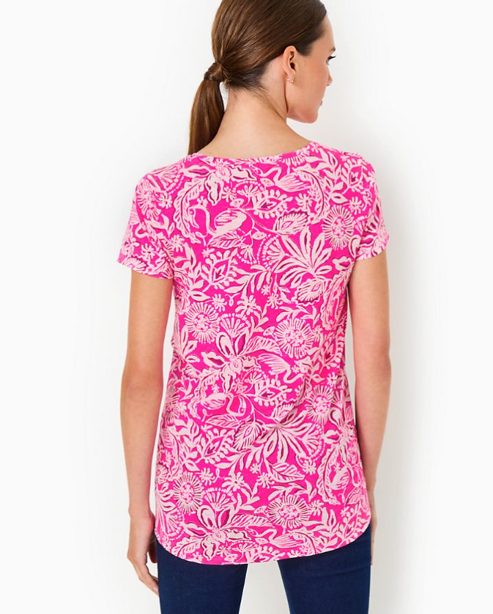 Etta Printed Scoop Neck Tee